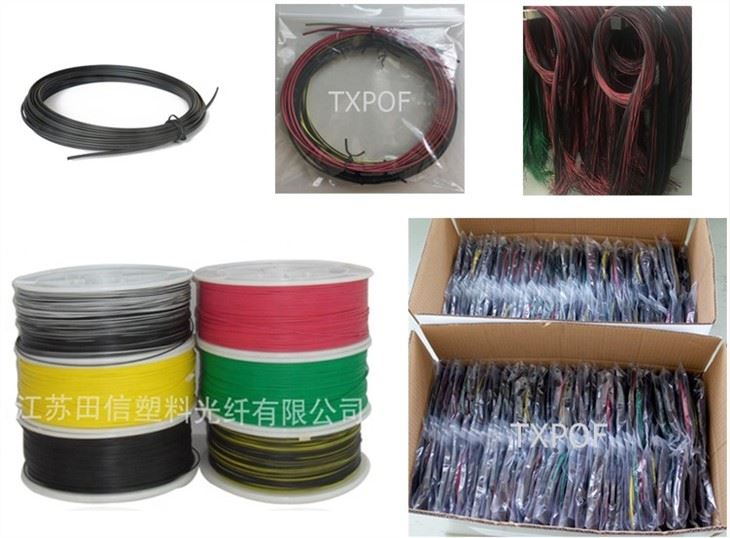 PE,PVC Jacketed Plastic Optical Fiber Cable